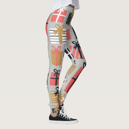 Weihnachtsgeschenkmuster-| Zazzle_Growshop. Leggings (Rechts)