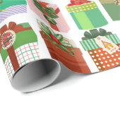 Weihnachtsgeschenkpakete Geschenke Muster Geschenkpapier (Rolleneckpunkt)