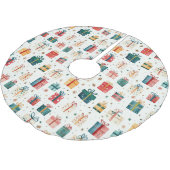 Weihnachtsgeschenkpakete Vintag Polyester Weihnachtsbaumdecke (Schrägansicht)