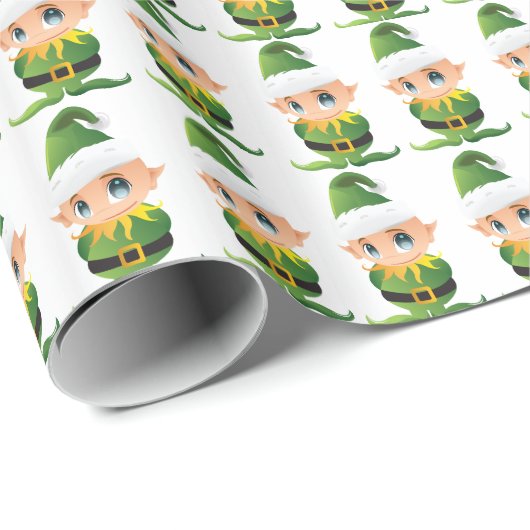 Weihnachtsgeschenkpapier für die Elfen Geschenkpapier (Rolleneckpunkt)