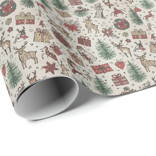 Weihnachtsgeschenkpapier Geschenkpapier (Rolleneckpunkt)