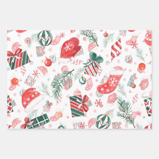 Weihnachtsgeschenkpapier Geschenkpapier Set (Vorderseite 3)
