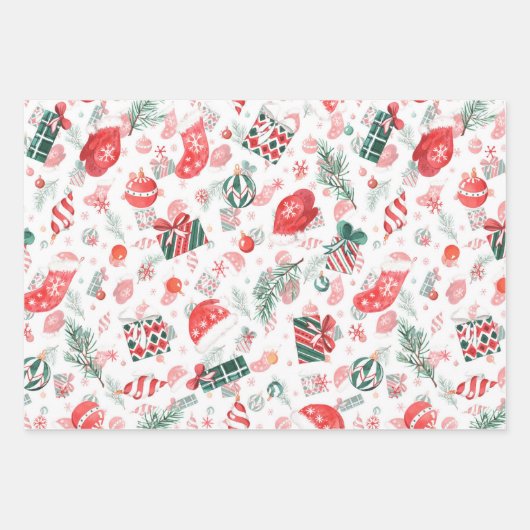 Weihnachtsgeschenkpapier Geschenkpapier Set (Vorderseite 2)