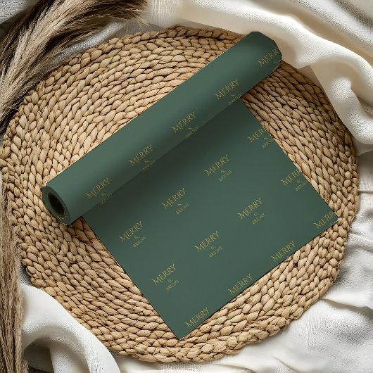 Weihnachtsgeschenkpapier Holiday Luxe | Grün Geschenkpapier