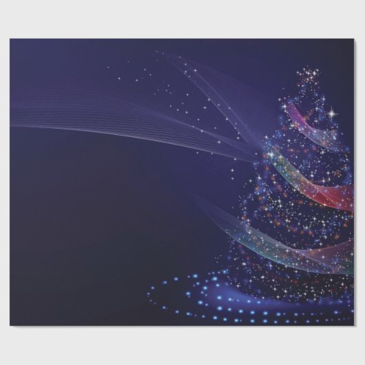 Weihnachtsgeschenkpapier in Blau Geschenkpapier (Flach)