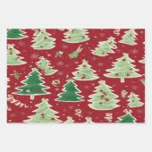Weihnachtsgeschenkpapier + in rot und grün geschenkpapier set (Vorderseite 3)