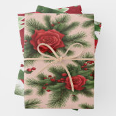 Weihnachtsgeschenkpapier + in rot und grün geschenkpapier set (Beispiel)