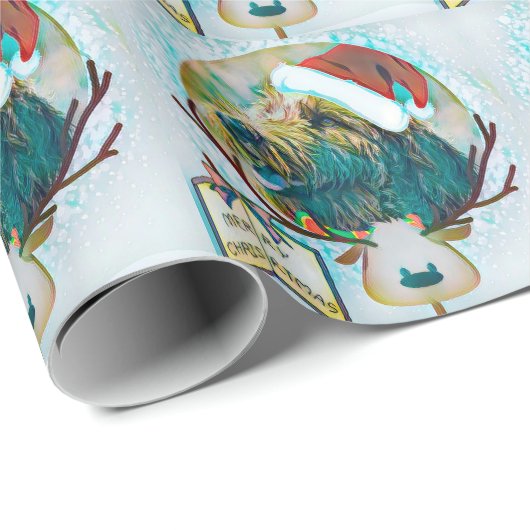 Weihnachtsgeschenkpapier Sankt Labradoodle Geschenkpapier (Rolleneckpunkt)