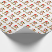 Weihnachtsgeschenkpapier von Santa Teddy Bear Geschenkpapier (Ecke)
