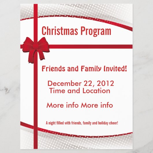 Weihnachtsgeschenkprogramm Flyer (Hinten)