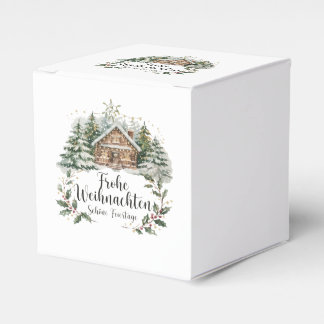 Weihnachtsgeschenkschachtel mit Weihnachtsgruss Geschenkschachtel