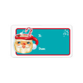 Weihnachtsgeschenkschilder - Candy Cane Adressaufkleber (Vorne)