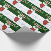 Weihnachtsgeschenksock, heilige Sprigs und Schnees Geschenkpapier (Ecke)