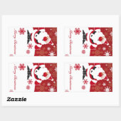 Weihnachtsgeschenksticker Rechteckiger Aufkleber (Blatt)