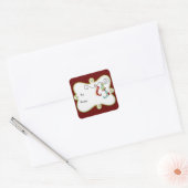 Weihnachtsgeschenktag Quadratischer Aufkleber (Umschlag)