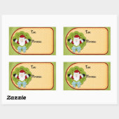 Weihnachtsgeschenktag Rechteckiger Aufkleber (Blatt)