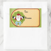 Weihnachtsgeschenktag Rechteckiger Aufkleber (Tasche)