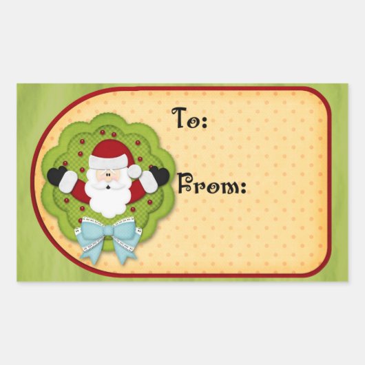 Weihnachtsgeschenktag Rechteckiger Aufkleber (Vorderseite)