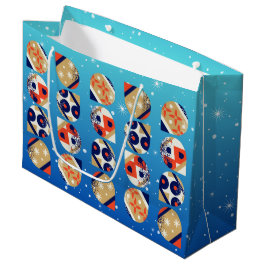 Weihnachtsgeschenktasche Fettes Modernes Ornament Große Geschenktüte