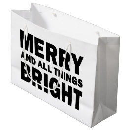 Weihnachtsgeschenktasche | Fröhlich & Alles strahl Große Geschenktüte
