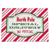 Weihnachtsgeschenktasche für Nordpol Große Geschenktüte (Vorderseite)
