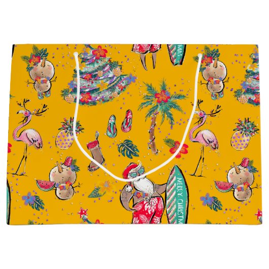 Weihnachtsgeschenktasche für Surfen Große Geschenktüte (Vorderseite)