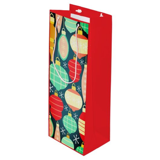 Weihnachtsgeschenktasche Geschenktüte Für Weinflaschen (Vorderseite Schrägansicht)
