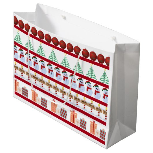 Weihnachtsgeschenktasche Große Geschenktüte (Vorderseite Schrägansicht)