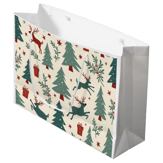 Weihnachtsgeschenktasche Große Geschenktüte (Vorderseite Schrägansicht)