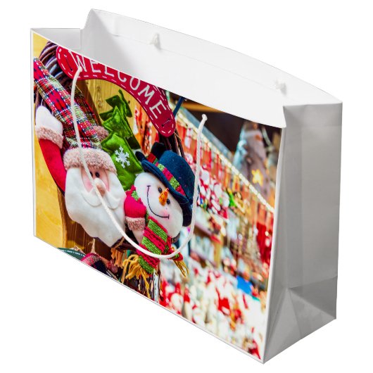 Weihnachtsgeschenktasche Große Geschenktüte (Rückseite Schrägansicht)