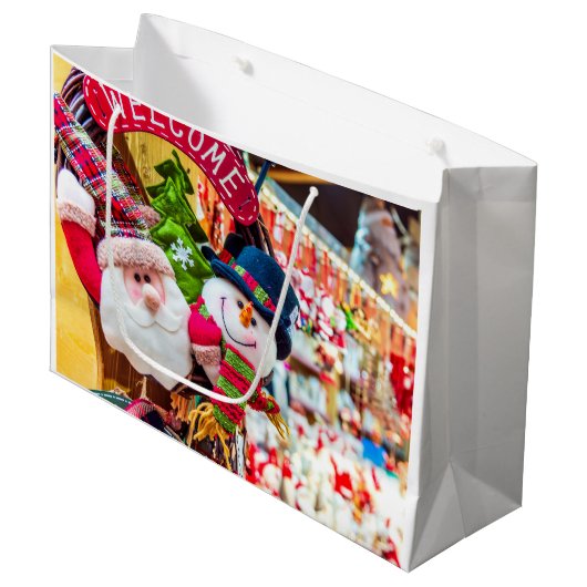 Weihnachtsgeschenktasche Große Geschenktüte (Vorderseite Schrägansicht)
