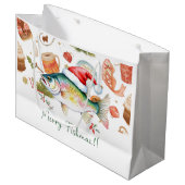 Weihnachtsgeschenktasche Große Geschenktüte (Vorderseite Schrägansicht)