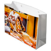 Weihnachtsgeschenktasche Große Geschenktüte (Rückseite Schrägansicht)