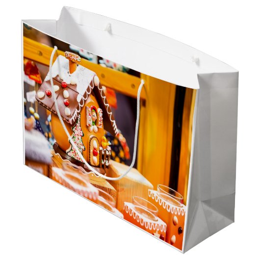 Weihnachtsgeschenktasche Große Geschenktüte (Rückseite Schrägansicht)