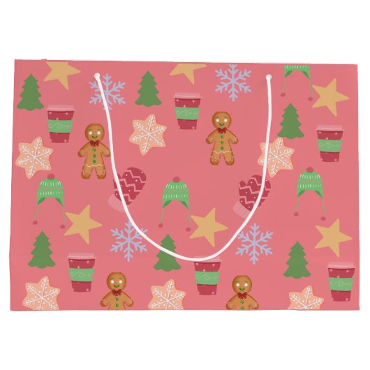 Weihnachtsgeschenktasche Große Geschenktüte (Rückseite)