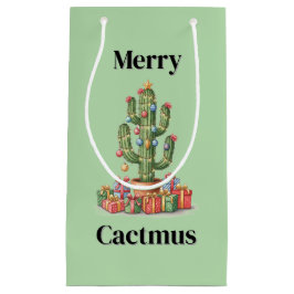 Weihnachtsgeschenktasche Klein - Merry Cactmus Kleine Geschenktüte