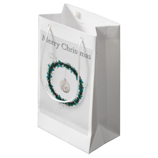 Weihnachtsgeschenktasche Kleine Geschenktüte (Vorderseite Schrägansicht)