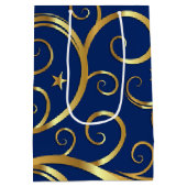 Weihnachtsgeschenktasche Majestic Wirbel Joyeux We Mittlere Geschenktüte (Rückseite)