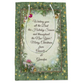 Weihnachtsgeschenktasche mit Ihrem Text Mittlere Geschenktüte (Vorderseite)