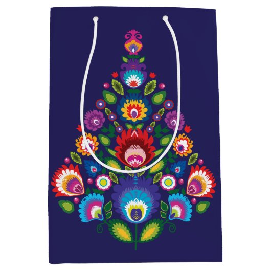 Weihnachtsgeschenktasche mit individueller Nachric Mittlere Geschenktüte (Vorderseite)