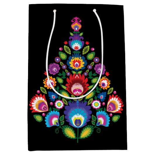 Weihnachtsgeschenktasche mit individueller Nachric Mittlere Geschenktüte (Vorderseite)