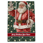 Weihnachtsgeschenktasche, Mit Monogramm Vintag Mittlere Geschenktüte (Rückseite)