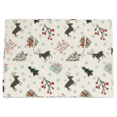 Weihnachtsgeschenktasche mit Rentieren Große Geschenktüte (Vorderseite)