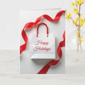 Weihnachtsgeschenktasche mit roten Schleifen Karte (Gelbe Blume)