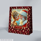 Weihnachtsgeschenktasche mit Watercolor Weihnachts Mittlere Geschenktüte