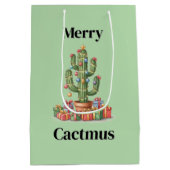 Weihnachtsgeschenktasche Mittel-Merry Cactmus Mittlere Geschenktüte (Rückseite)