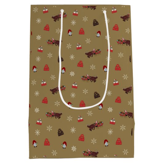 Weihnachtsgeschenktasche Mittlere Geschenktüte (Rückseite)