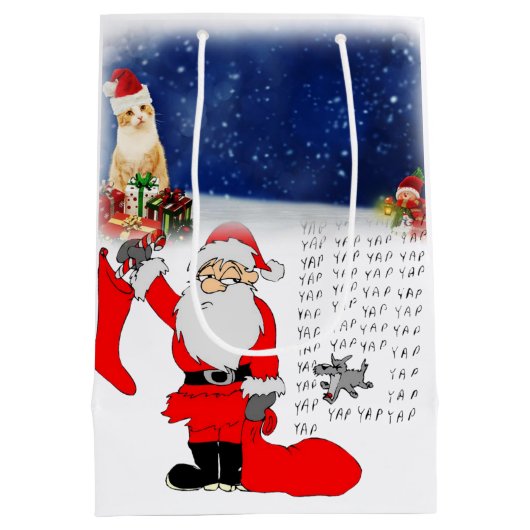 Weihnachtsgeschenktasche Mittlere Geschenktüte (Rückseite)