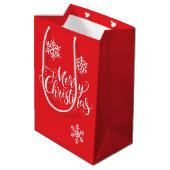Weihnachtsgeschenktasche Mittlere Geschenktüte (Rückseite Schrägansicht)
