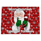 Weihnachtsgeschenktaschen Custom Weihnachtsfeierta Große Geschenktüte (Vorderseite)